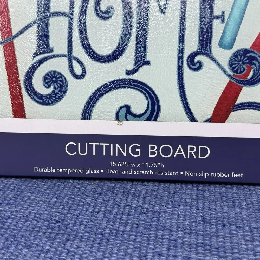 Lang ~ Love To Cook Cutting Board ~ Tempered Glass/Scratch Resistant NEW